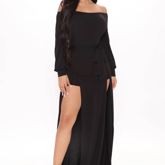 FASHION NOVA Cancun Maxi Dress Black Size Medium NEW WITH TAGS - Picture 3 of 5